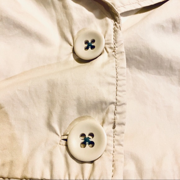 Anthropologie Elevenses Cream beige jacket ruffled - Picture 5 of 7